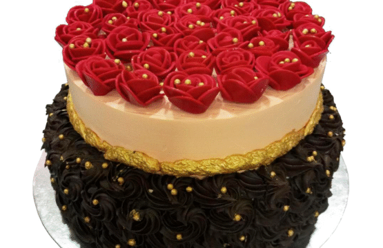 Red Rose Wedding Cake